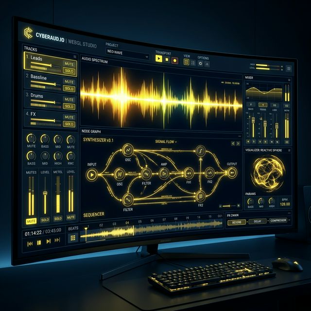 Orbe Visual Studio — Shaders em tempo real & grafos Bézier
